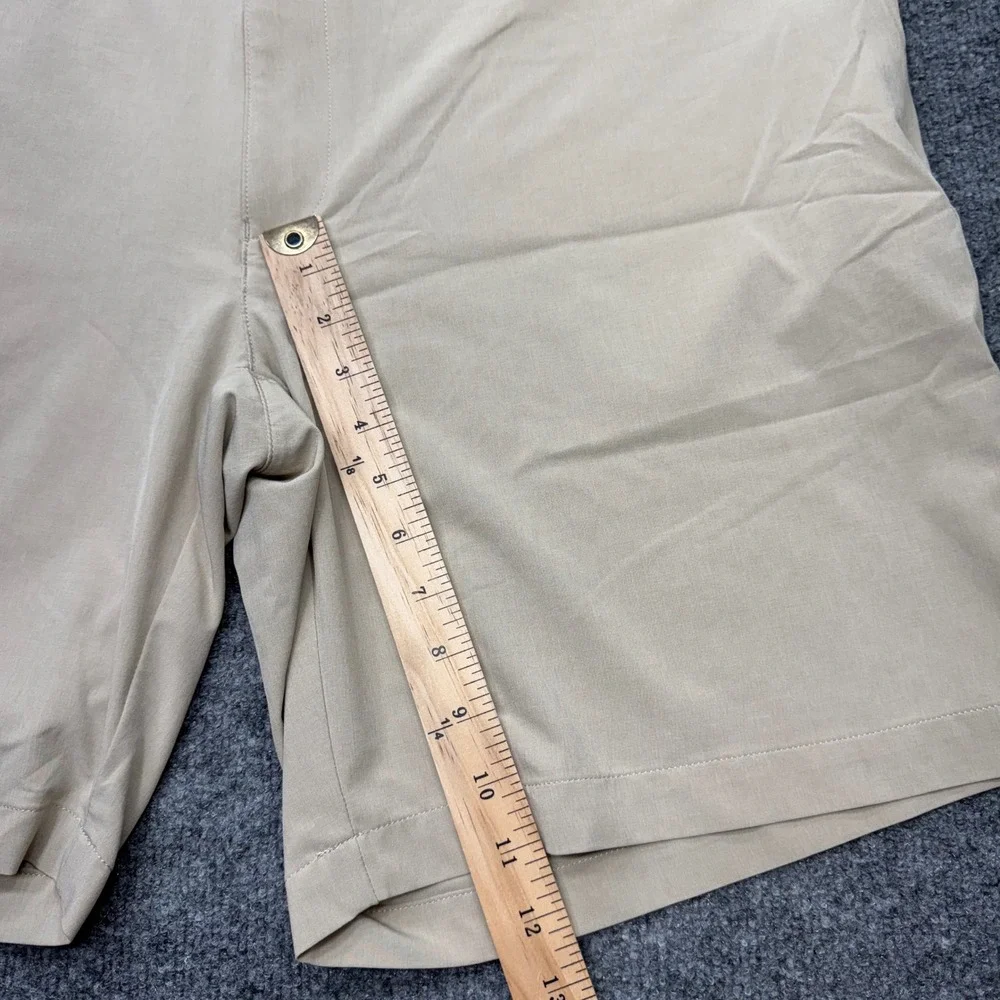 Peter Millar Shackleford Performance Shorts Mens 42 Khaki Tan 4-Way Stretch Golf